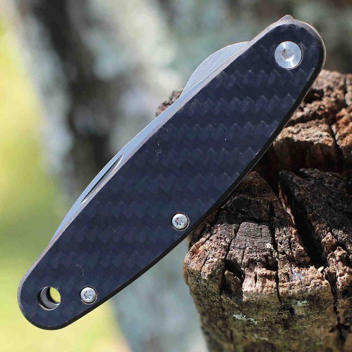 Couteau Esee Churp Fibre Carbone Lame Acier D2 Linerlock Clip BRKC3 - Livraison Gratuite