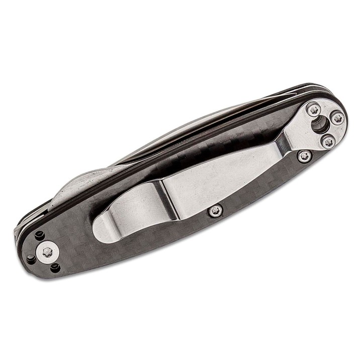 Couteau Esee Churp Fibre Carbone Lame Acier D2 Linerlock Clip BRKC3 - Livraison Gratuite