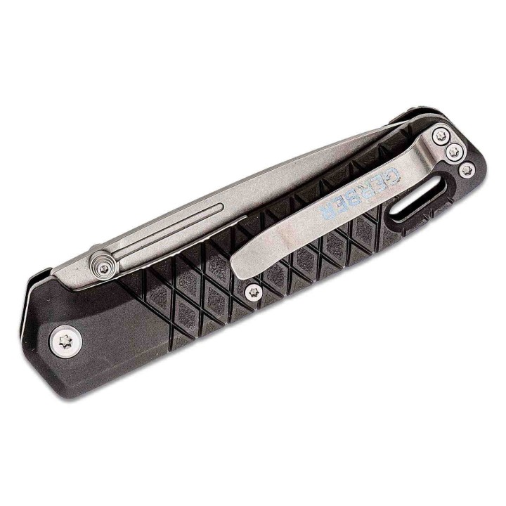 Couteau Gerber Zilch Black Lame Acier 7Cr17MoV Manche GRN Linerlock Clip G1878 - Livraison Gratuite