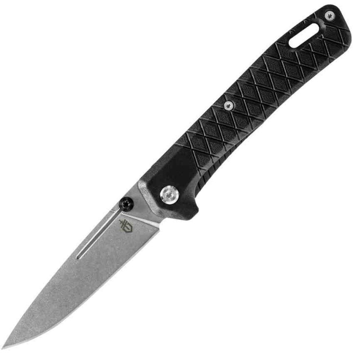 Couteau Gerber Zilch Black Lame Acier 7Cr17MoV Manche GRN Linerlock Clip G1878 - Livraison Gratuite