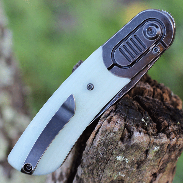 Couteau Kansept Reverie Jade Manche G10/Titane Lame S35VN IKBS Framelock Clip K2025A5 - Livraison Gratuite