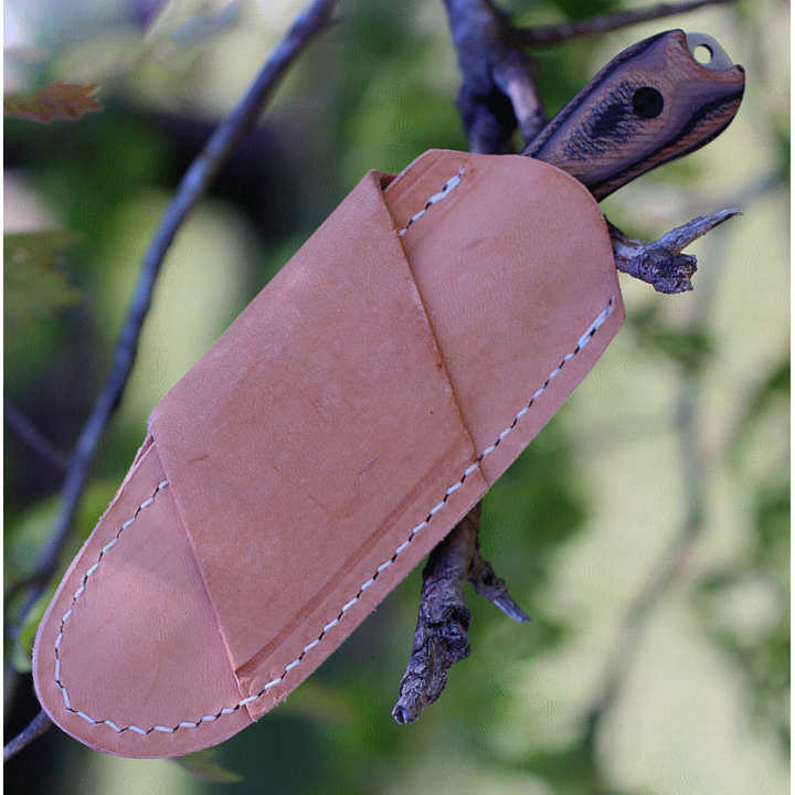 Couteau Bradford Guardian3 3D Manche G-Wood Lame N690 Etui Cuir Made USA BRAD3SF115 - Livraison Gratuite