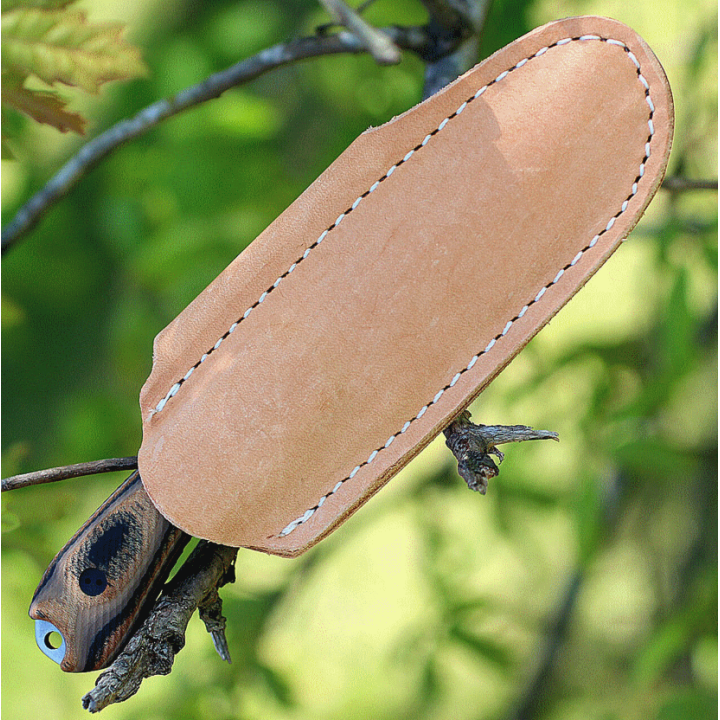 Couteau Bradford Guardian3 3D Manche G-Wood Lame N690 Etui Cuir Made USA BRAD3SF115 - Livraison Gratuite