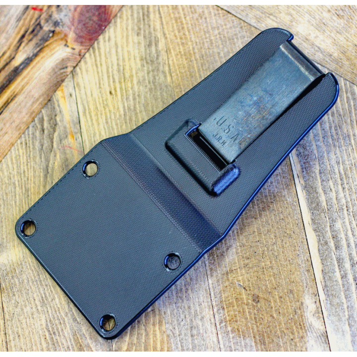 Couteau ESEE Model 5 Green 3D Lame Acier Carbone 1095 Etui Kydex + Clip Made USA ES5POD0017 - Livraison Gratuite
