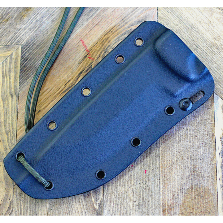 Couteau ESEE Model 5 Green 3D Lame Acier Carbone 1095 Etui Kydex + Clip Made USA ES5POD0017 - Livraison Gratuite