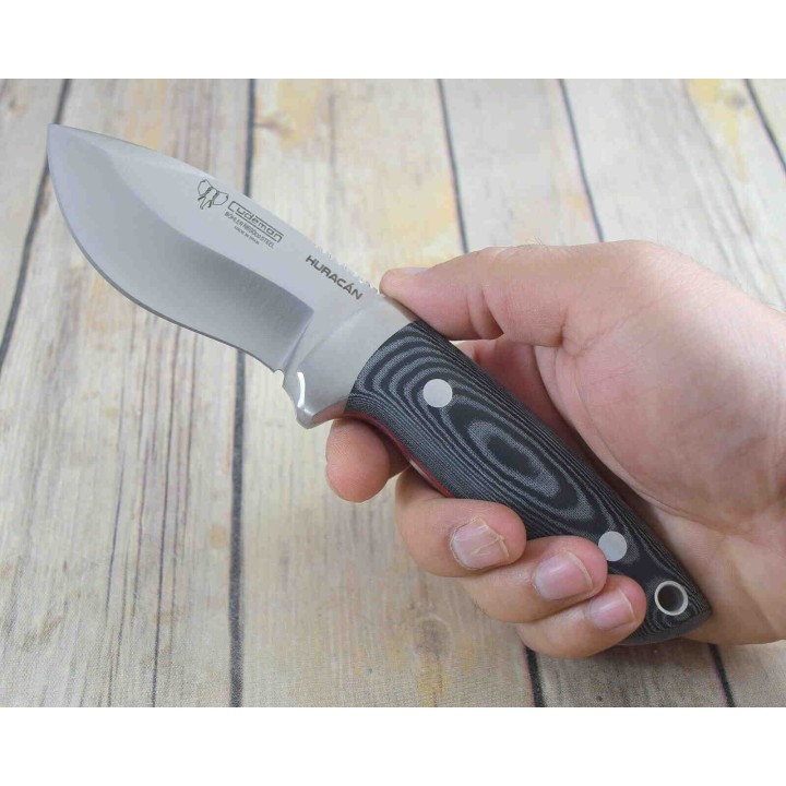Couteau Cudeman Huracan Lame Acier N690 Manche Micarta Etui Cuir Made In Spain CUD205M - Livraison Gratuite