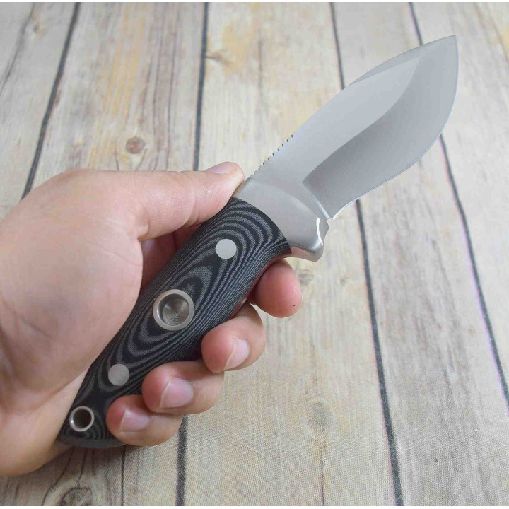 Couteau Cudeman Huracan Lame Acier N690 Manche Micarta Etui Cuir Made In Spain CUD205M - Livraison Gratuite