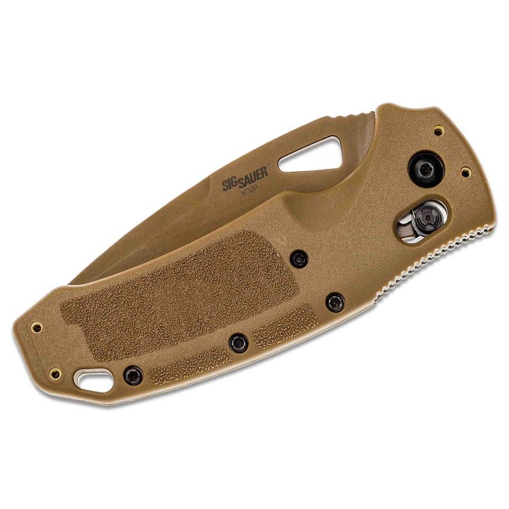 Couteau SIG Sauer K320 M17 ABLE Lock Lame Acier S30V Manche Polymère Tan Made USA SIG36373 - Livraison Gratuite
