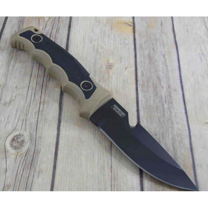 Couteau Tac Force Tactical Manche Tan Lame Acier 3Cr13 Etui Nylon Bracelet Paracorde TFFIX005TN - Livraison Gratuite