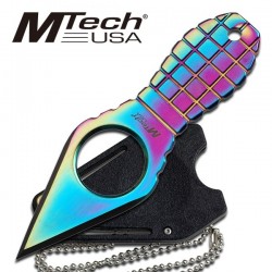 Lot de Couteaux de Cou 2 Mtech Grenade Neck Acier 440 Etui zytel MT588RB - Livraison Gratuite