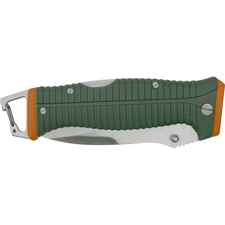 Couteau Outdoor Life Camping Folding Lame Acier 7Cr17MoV Manche FRN Etui Nylon OLFDR001OGN - Livraison Gratuite