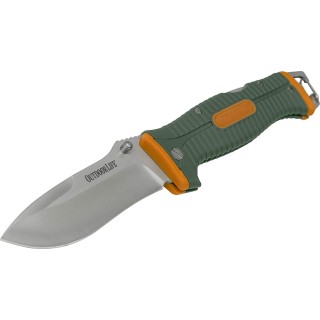 Couteau Outdoor Life Camping Folding Lame Acier 7Cr17MoV Manche FRN Etui Nylon OLFDR001OGN - Livraison Gratuite