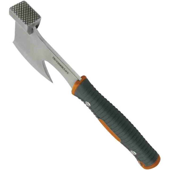 Hache Outdoor Life Axe Lame Acier 3Cr13 Manche FRN Etui Nylon OLAXE001OGN - Livraison Gratuite