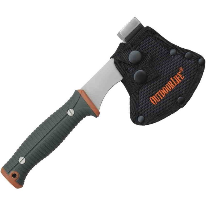 Hache Outdoor Life Axe Lame Acier 3Cr13 Manche FRN Etui Nylon OLAXE001OGN - Livraison Gratuite