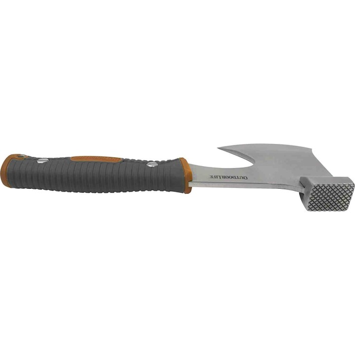 Hache Outdoor Life Axe Lame Acier 3Cr13 Manche FRN Etui Nylon OLAXE001OGN - Livraison Gratuite