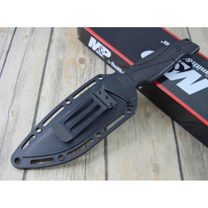 Couteau Smith&Wesson Tactical Military Police Lame 8Cr13MoV Manche FRN Etui Nylon SW1085880 - Livraison Gratuite