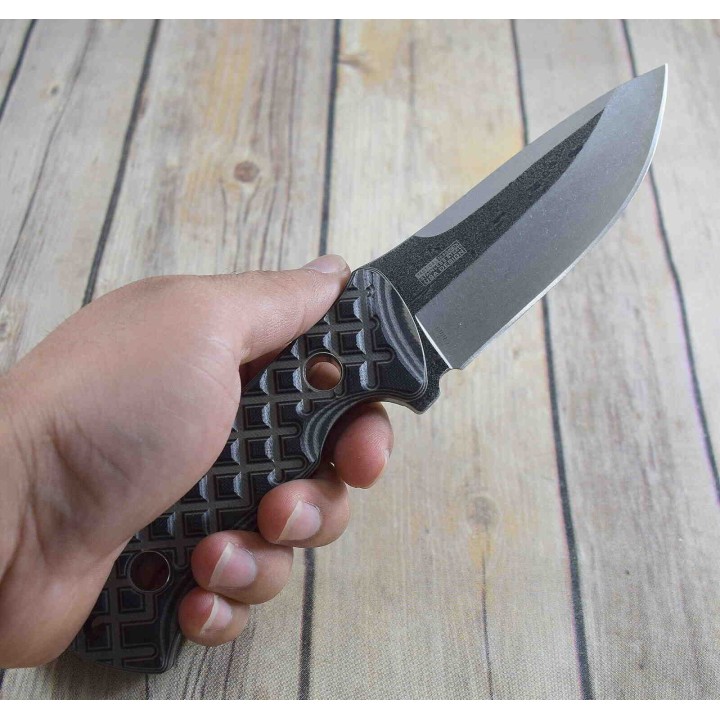 Couteau Bushcraft Tac Force Lame 3Cr13 Manche G10 Etui Nylon TFFIX008TN - Livraison Gratuite