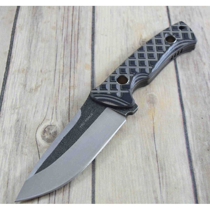 Couteau Bushcraft Tac Force Lame 3Cr13 Manche G10 Etui Nylon TFFIX008TN - Livraison Gratuite