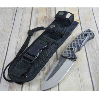 Couteau Bushcraft Tac Force Lame 3Cr13 Manche G10 Etui Nylon TFFIX008TN - Livraison Gratuite