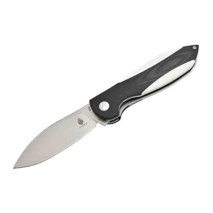Couteau Kizer Vanguard Infinity Black & White Lame Acier N690 Manche G10 IKBS Linerlock CLip KIV3579N2 - Livraison Gratuite
