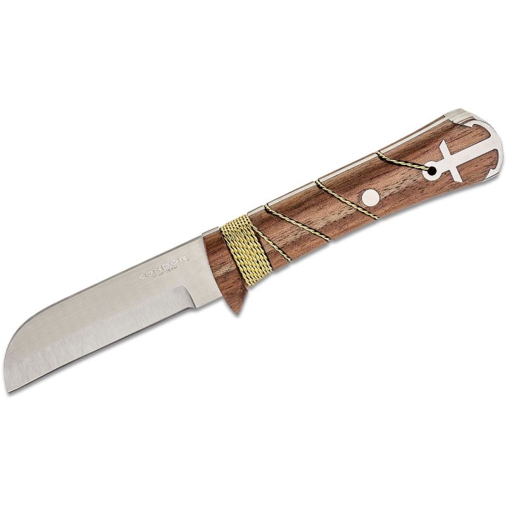 Couteau Condor Ocean Raider Lame Acier 440C Manche Noyer Etui Cuir El Salvador CTK1173754C - Livraison Gratuite