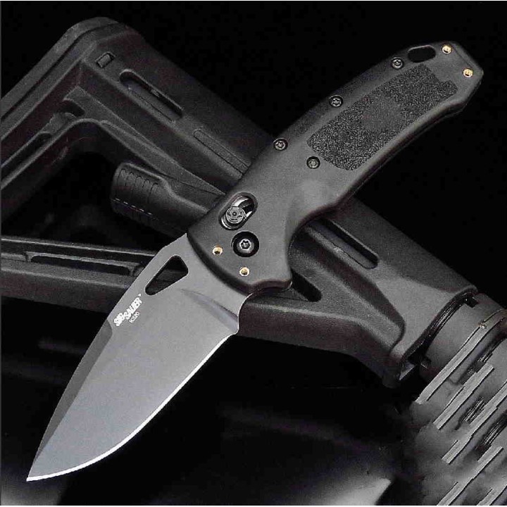 Couteau SIG Sauer Nitron ABLE Lock Lame Acier S30V Manche Polymère Black Made USA SIG36370 - Livraison Gratuite