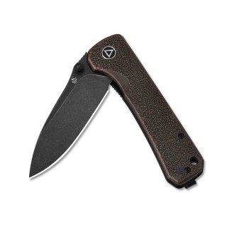 Couteau QSP Hawk Copper Lame Acier 14C28N Manche Cuivre IKBS Linerlock Clip QS131N - Livraison Gratuite