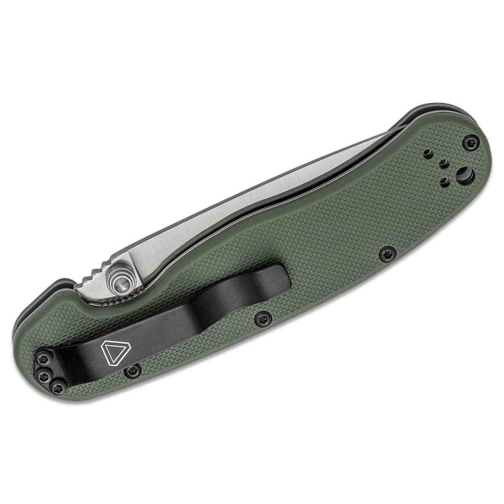 ON8860OD Couteau Ontario Rat II Lame Acier AUS-8 Black Manche FRN OD Green Linerlock CLip - Livraison Gratuite