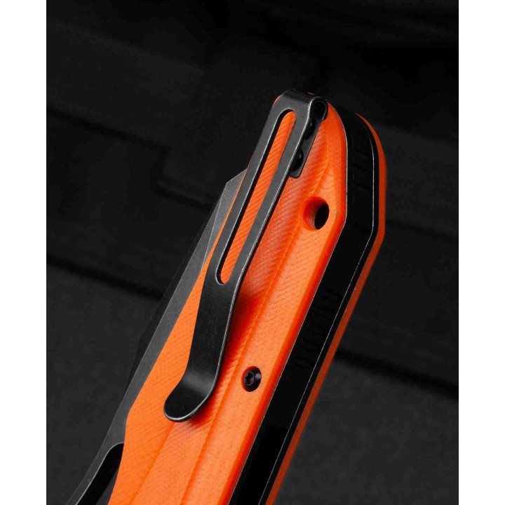 Couteau Bestech Operator Orange Lame D2 Black Manche G10 Linerlock Clip BTKG36E - Livraison Gratuite