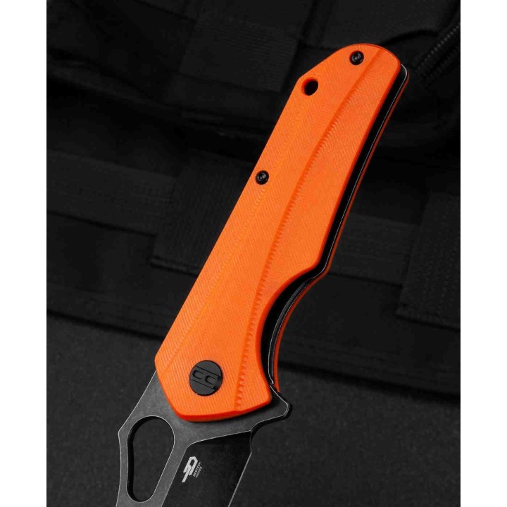Couteau Bestech Operator Orange Lame D2 Black Manche G10 Linerlock Clip BTKG36E - Livraison Gratuite