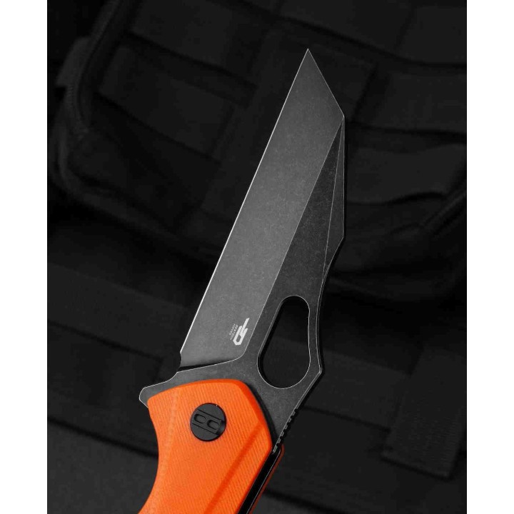 Couteau Bestech Operator Orange Lame D2 Black Manche G10 Linerlock Clip BTKG36E - Livraison Gratuite