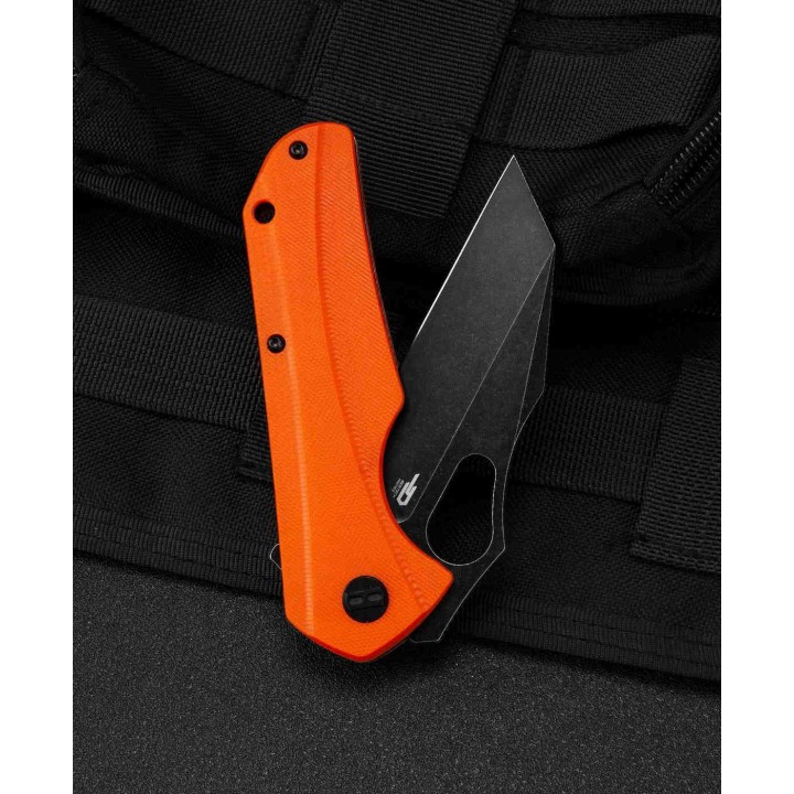 Couteau Bestech Operator Orange Lame D2 Black Manche G10 Linerlock Clip BTKG36E - Livraison Gratuite