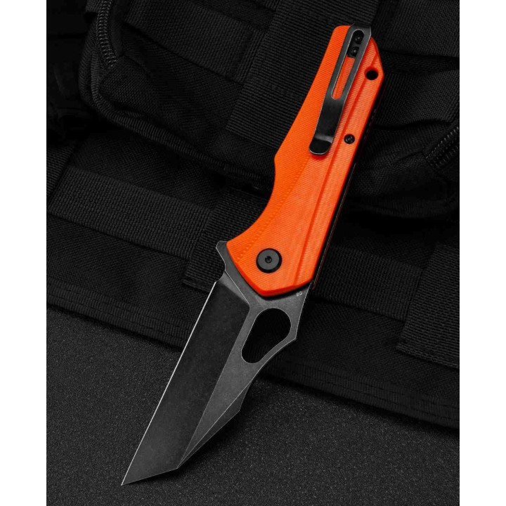 Couteau Bestech Operator Orange Lame D2 Black Manche G10 Linerlock Clip BTKG36E - Livraison Gratuite