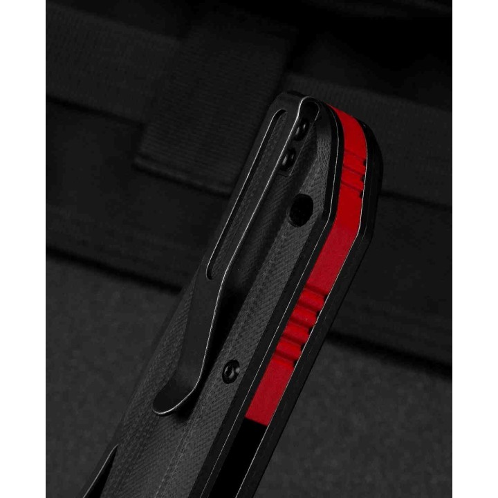 Couteau Bestech Operator Black Lame D2 Black/Satin Manche G10 Linerlock Clip BTKG36A - Livraison Gratuite