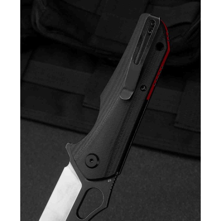 Couteau Bestech Operator Black Lame D2 Black/Satin Manche G10 Linerlock Clip BTKG36A - Livraison Gratuite