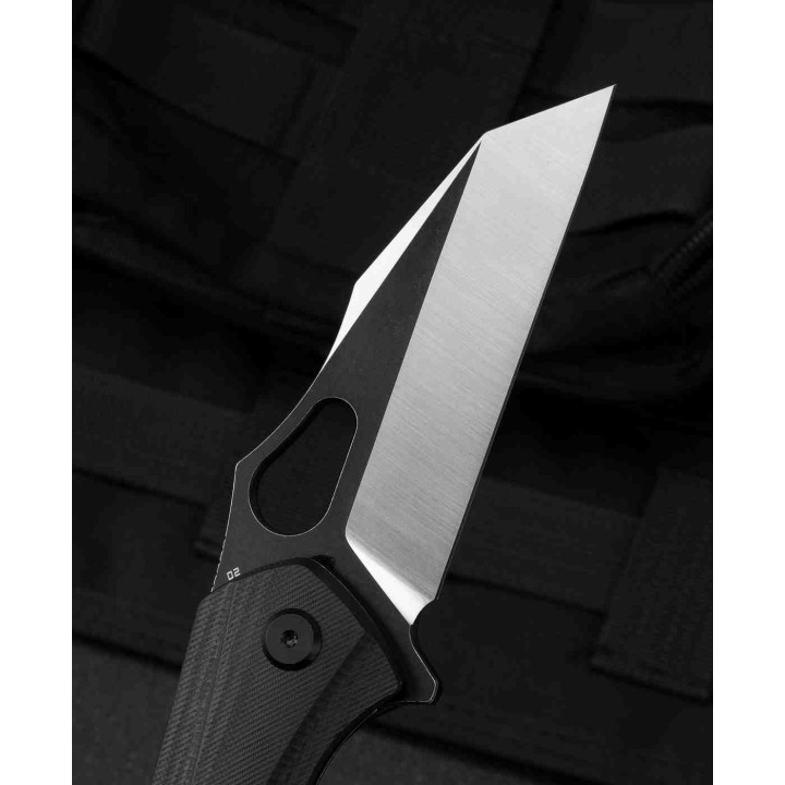 Couteau Bestech Operator Black Lame D2 Black/Satin Manche G10 Linerlock Clip BTKG36A - Livraison Gratuite