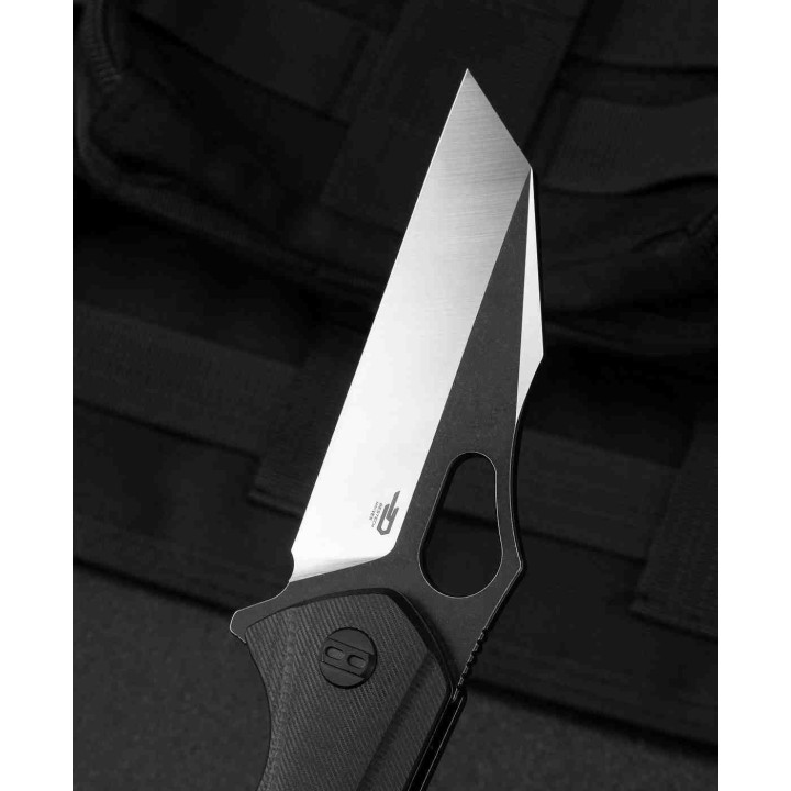 Couteau Bestech Operator Black Lame D2 Black/Satin Manche G10 Linerlock Clip BTKG36A - Livraison Gratuite