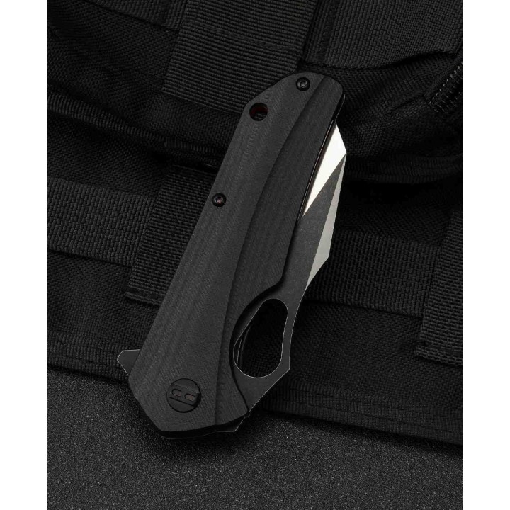 Couteau Bestech Operator Black Lame D2 Black/Satin Manche G10 Linerlock Clip BTKG36A - Livraison Gratuite