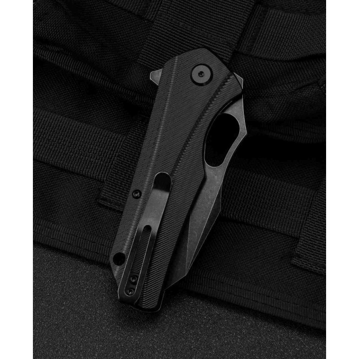 Couteau Bestech Operator Black Lame D2 Black Manche G10 Linerlock Clip BTKG36B - Livraison Gratuite