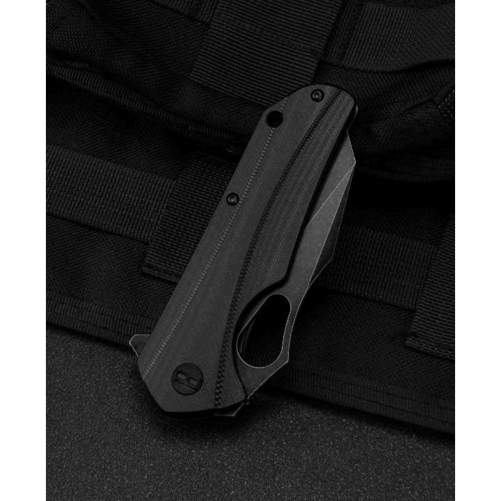 Couteau Bestech Operator Black Lame D2 Black Manche G10 Linerlock Clip BTKG36B - Livraison Gratuite
