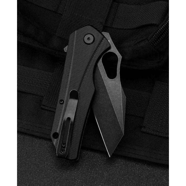 Couteau Bestech Operator Black Lame D2 Black Manche G10 Linerlock Clip BTKG36B - Livraison Gratuite
