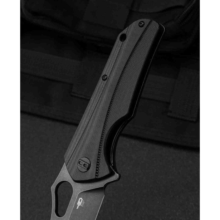 Couteau Bestech Operator Black Lame D2 Black Manche G10 Linerlock Clip BTKG36B - Livraison Gratuite