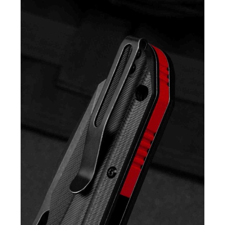 Couteau Bestech Operator Black Lame D2 Black Manche G10 Linerlock Clip BTKG36B - Livraison Gratuite