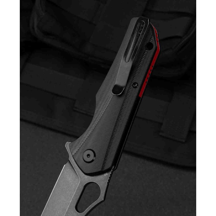 Couteau Bestech Operator Black Lame D2 Black Manche G10 Linerlock Clip BTKG36B - Livraison Gratuite