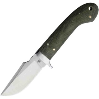 Couteau Bushcraft Komoran Green Lame Acier 7Cr17MoV Manche Micarta Etui Cuir KO026 - Livraison Gratuite