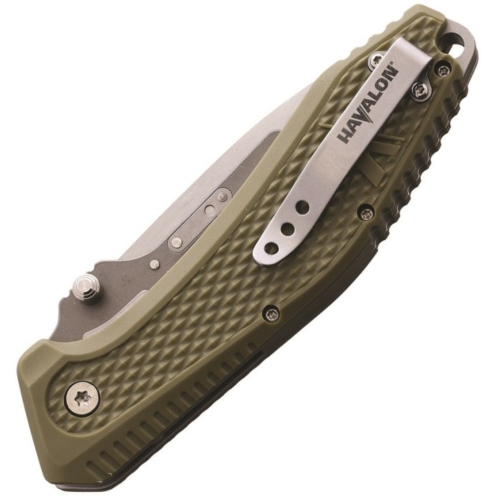Couteau Havalon EDC REDI-Lock A/O Green Lames AUS-8 Manche Green Polymer Clip HVXTCREDIG - Livraison Gratuite