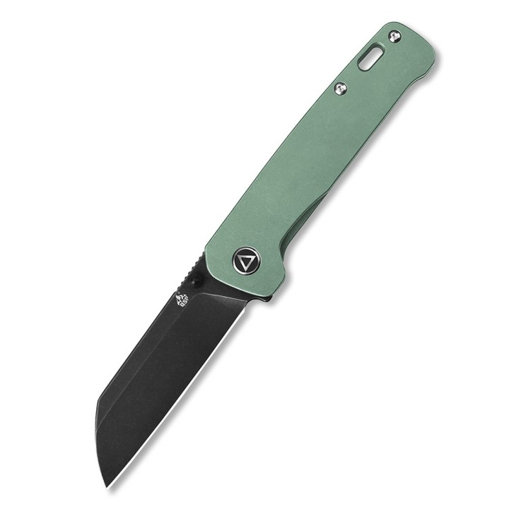 Couteau QSP Penguin Green Titane Lame Acier 154CM Black IKBS Framelock Clip QS130Y - Livraison Gratuite