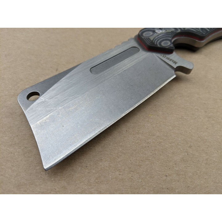 Couteau Couperet Marbles Cleaver Lame Acier Inox Manche G10 Etui Nylon MR560 - Livraison Gratuite