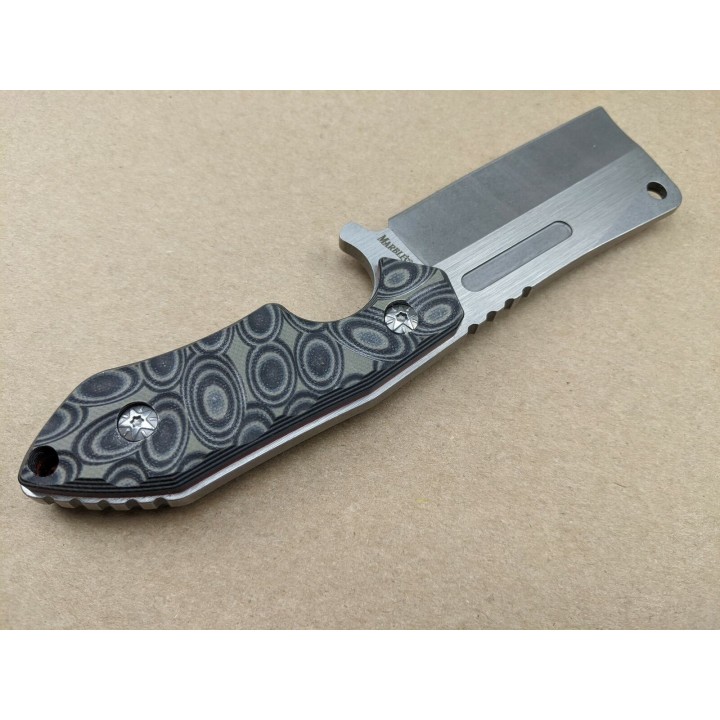 Couteau Couperet Marbles Cleaver Lame Acier Inox Manche G10 Etui Nylon MR560 - Livraison Gratuite