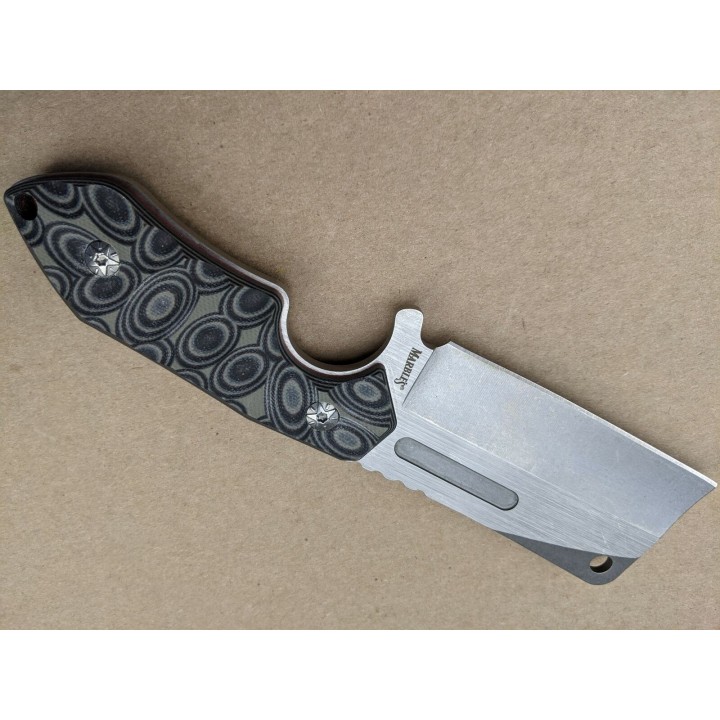 Couteau Couperet Marbles Cleaver Lame Acier Inox Manche G10 Etui Nylon MR560 - Livraison Gratuite